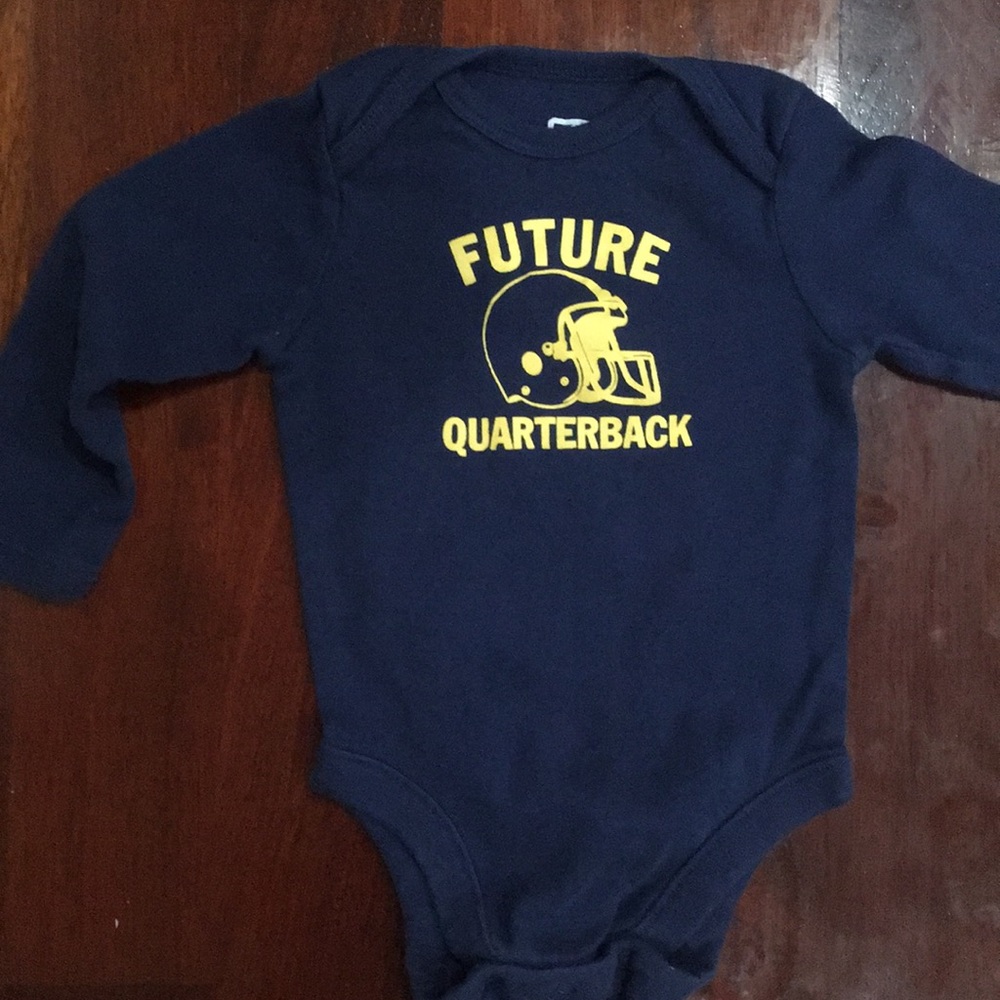Old navy onesie future quarterback